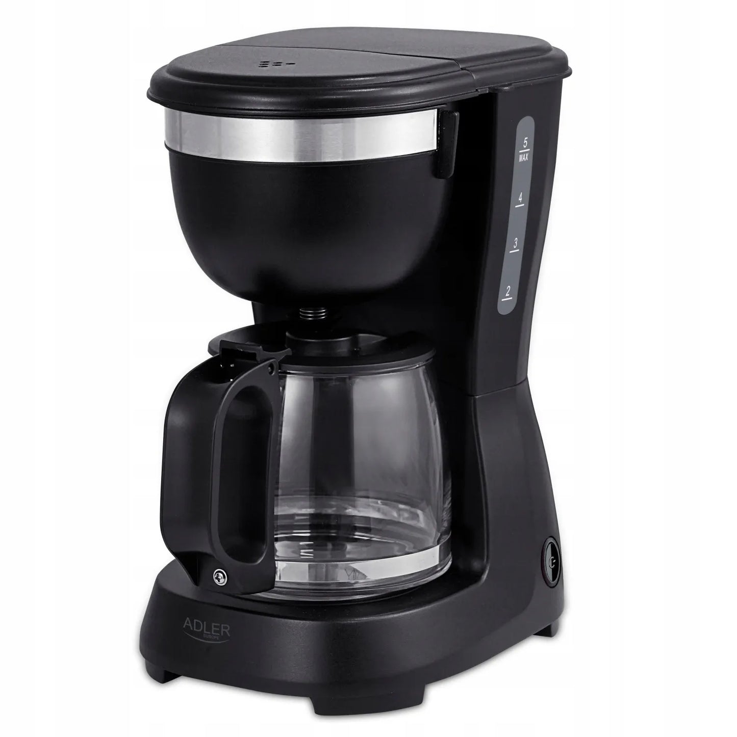 Kavos virimo aparatas Adler AD 4381 Black, 0,6 l, 600 W, stiklinis ąsotis