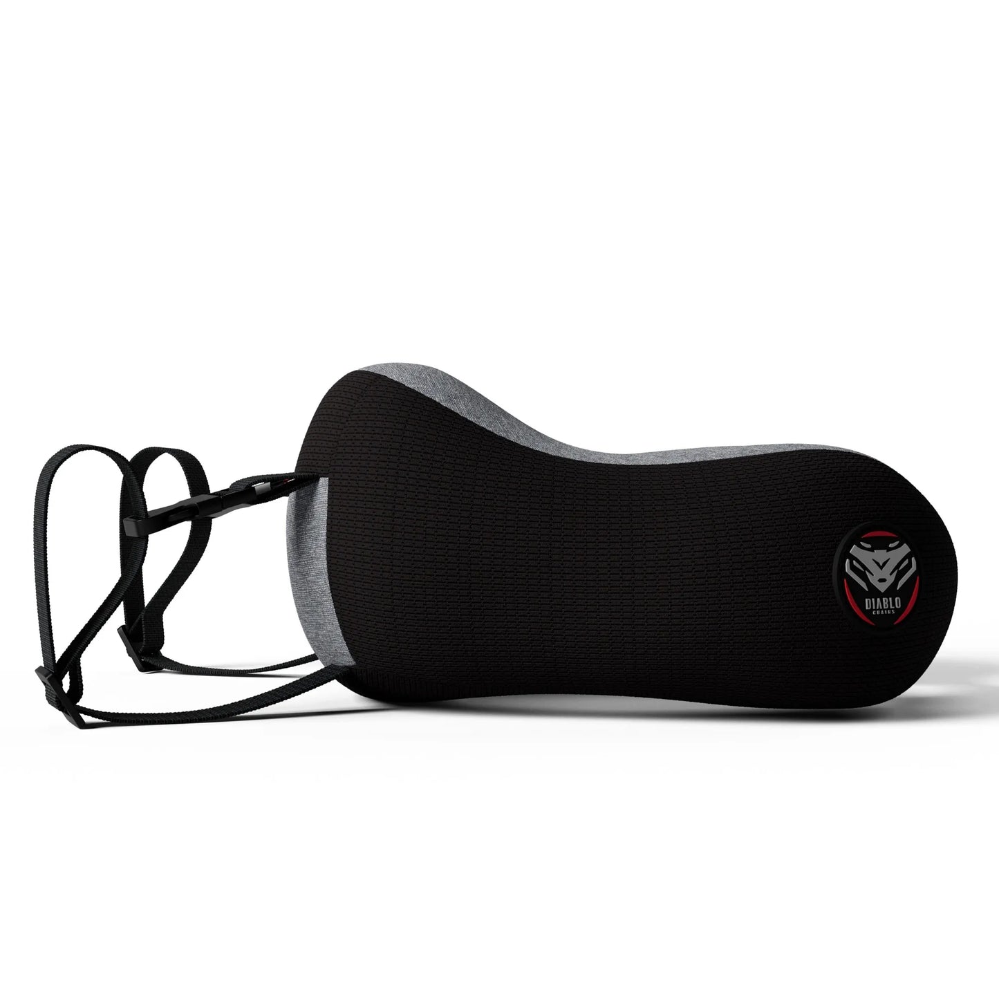 Kelioninė kaklo pagalvė lėktuvui pilka-juoda Diablo TRAVEL PILLOW