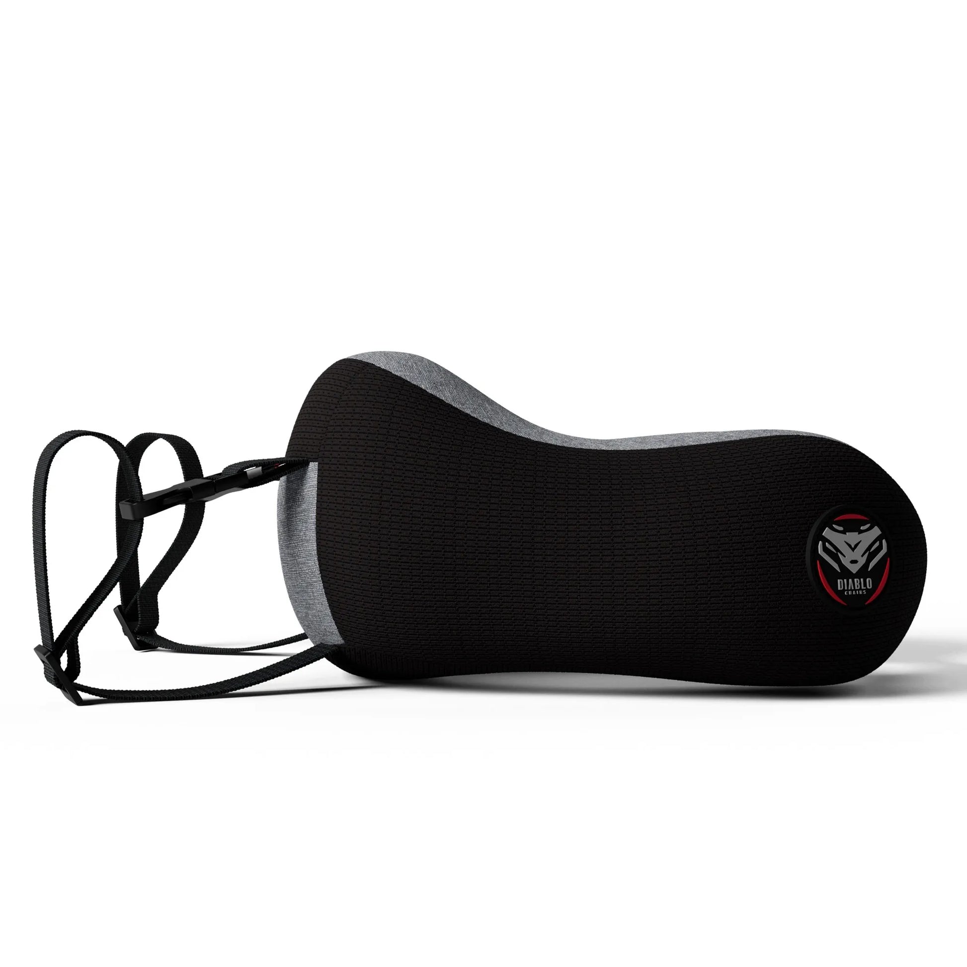 Kelioninė kaklo pagalvė lėktuvui pilka-juoda Diablo TRAVEL PILLOW