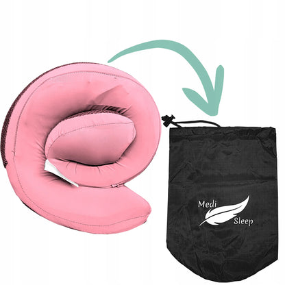 Kelioninė kaklo pagalvė Medi Sleep, rožinė