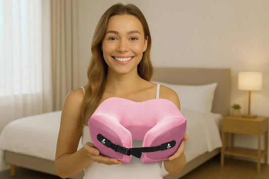 Kelioninė kaklo pagalvė Medi Sleep, rožinė