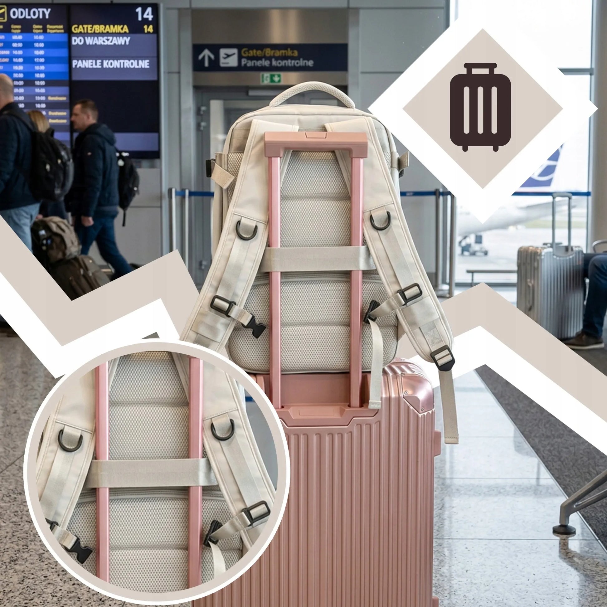 Kelioninė kuprinė lėktuvui 40x20x25 krepšys rankiniam bagažui Ryanair Wizzair