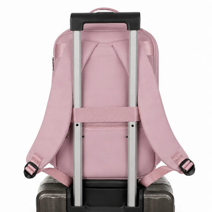 Kelioninė kuprinė lėktuvui 40x26x20 cm, rankinis bagažas Ryanair Wizz Air, rožinė