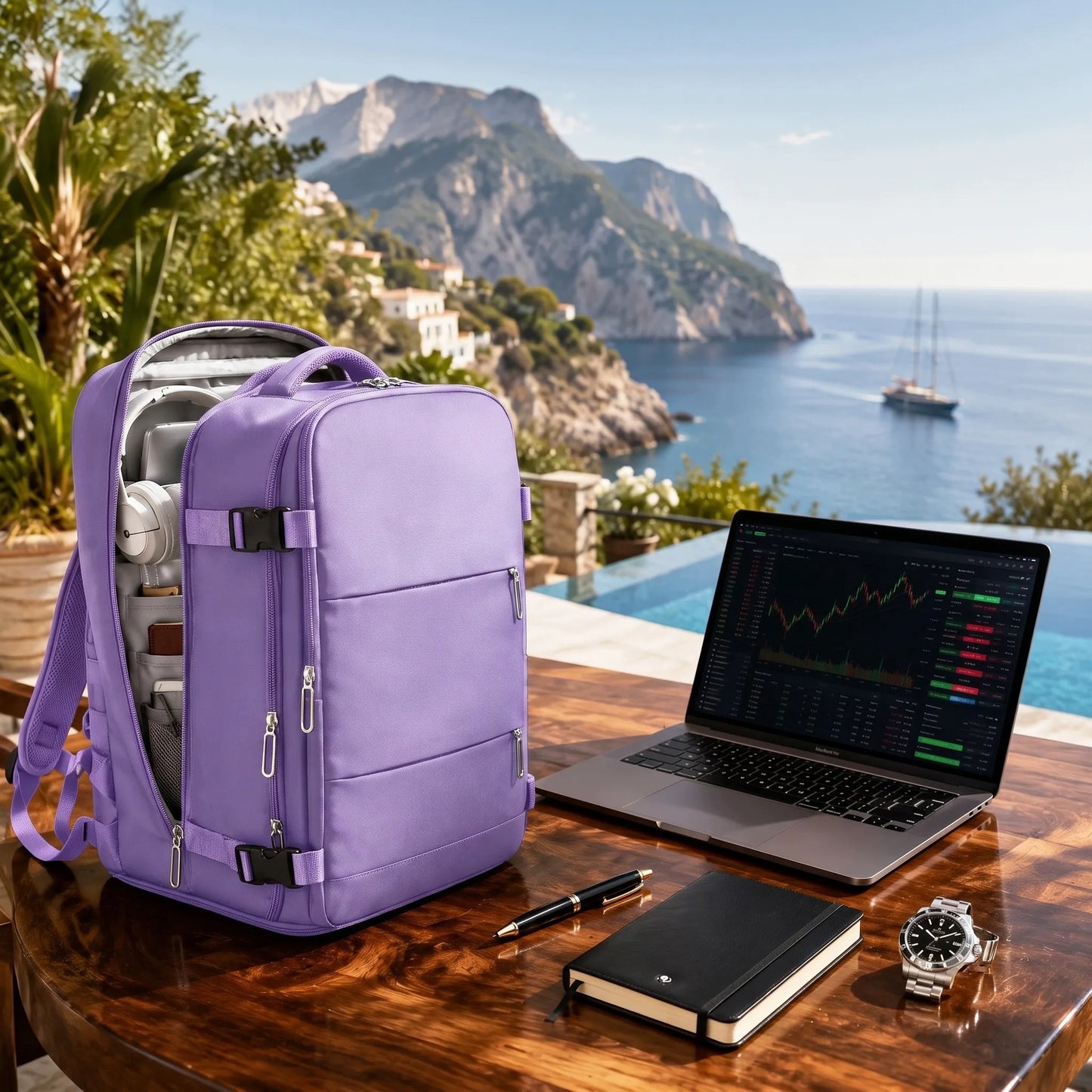 Kelioninė kuprinė lėktuvui rankinis bagažas 40x30x20cm Ryanair Wizz Air 20l