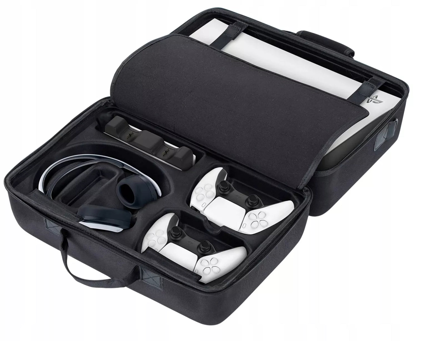 Kelioninis dėklas-lagaminas, sustiprintas dėklas, skirtas PS5 Slim / PS5 D-Chassis ir pulteliams