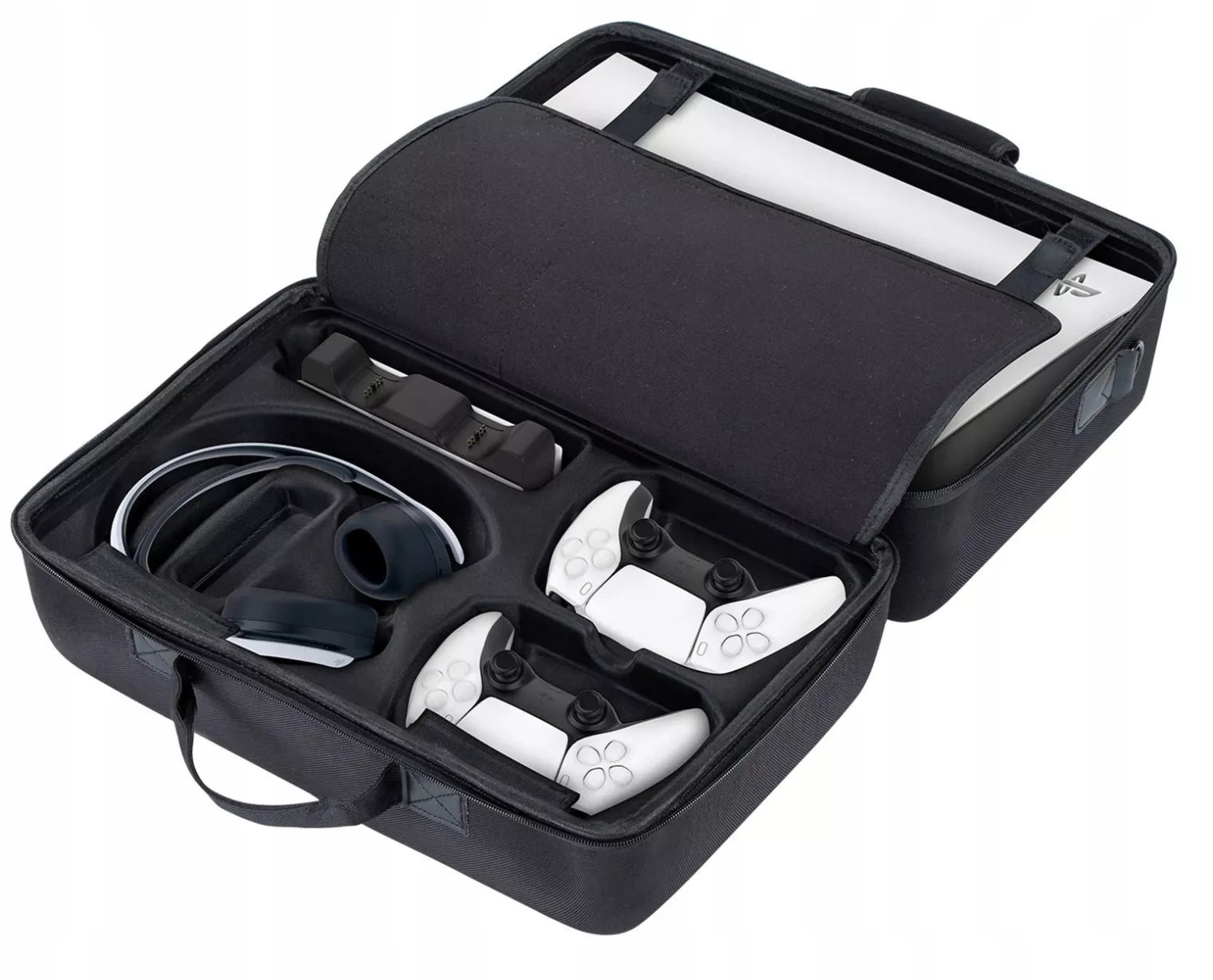 Kelioninis dėklas-lagaminas, sustiprintas dėklas, skirtas PS5 Slim / PS5 D-Chassis ir pulteliams