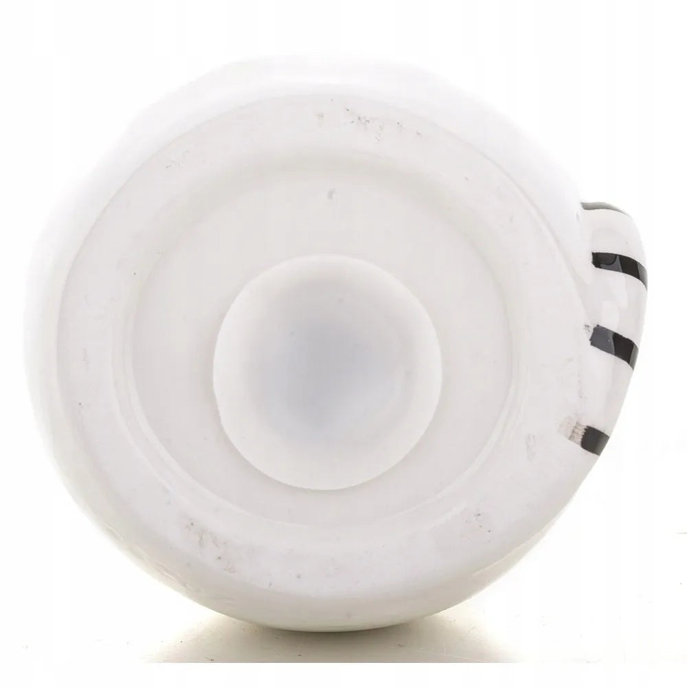 Keraminė glazūruota taupyklė katinas 12 cm balta, juoda, auksinė su karūna
