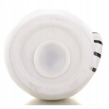 Keraminė glazūruota taupyklė katinas 12 cm balta, juoda, auksinė su karūna