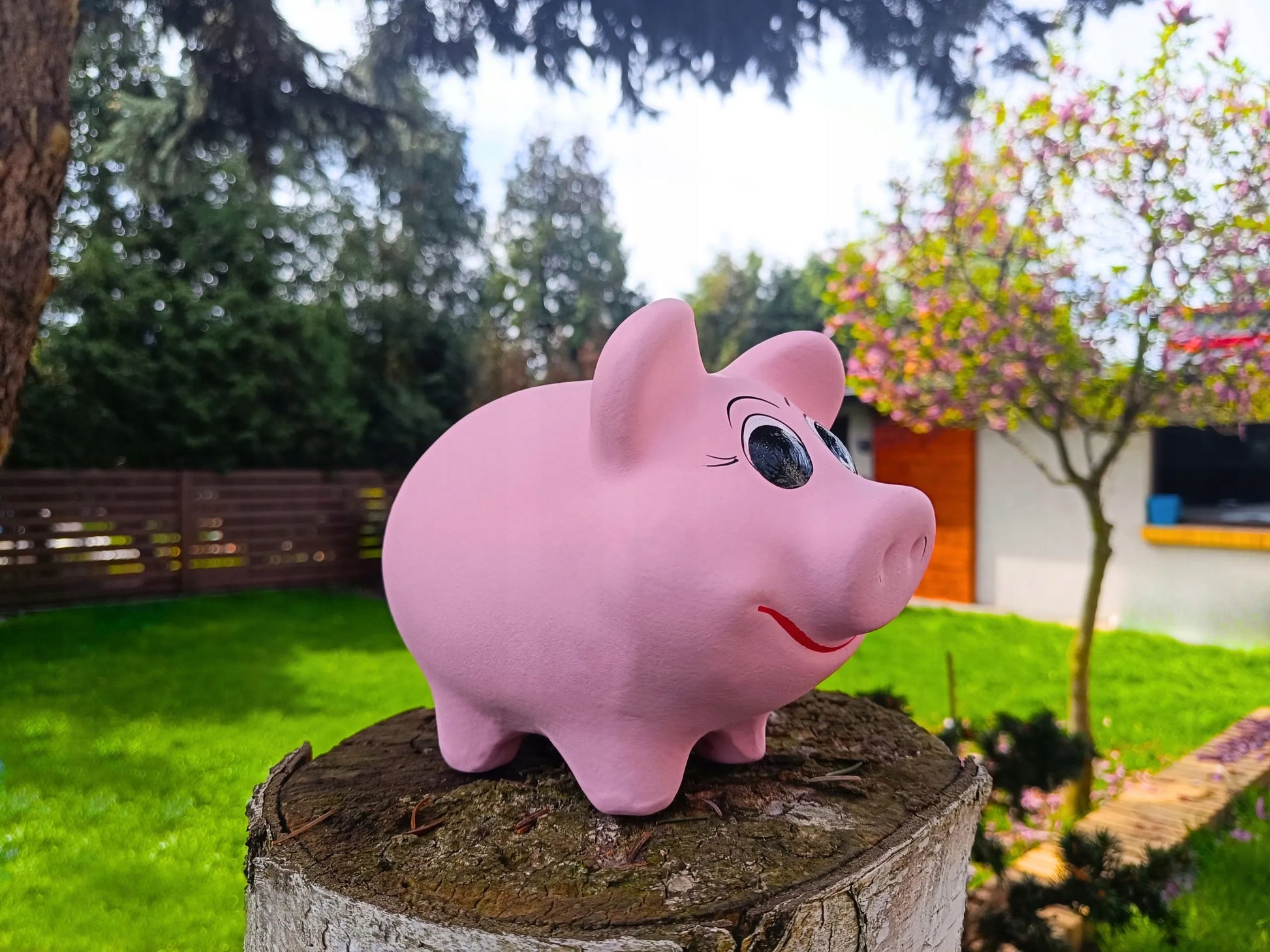 Keraminė taupyklė Juliette kiaulytė, rožinė, 13 cm