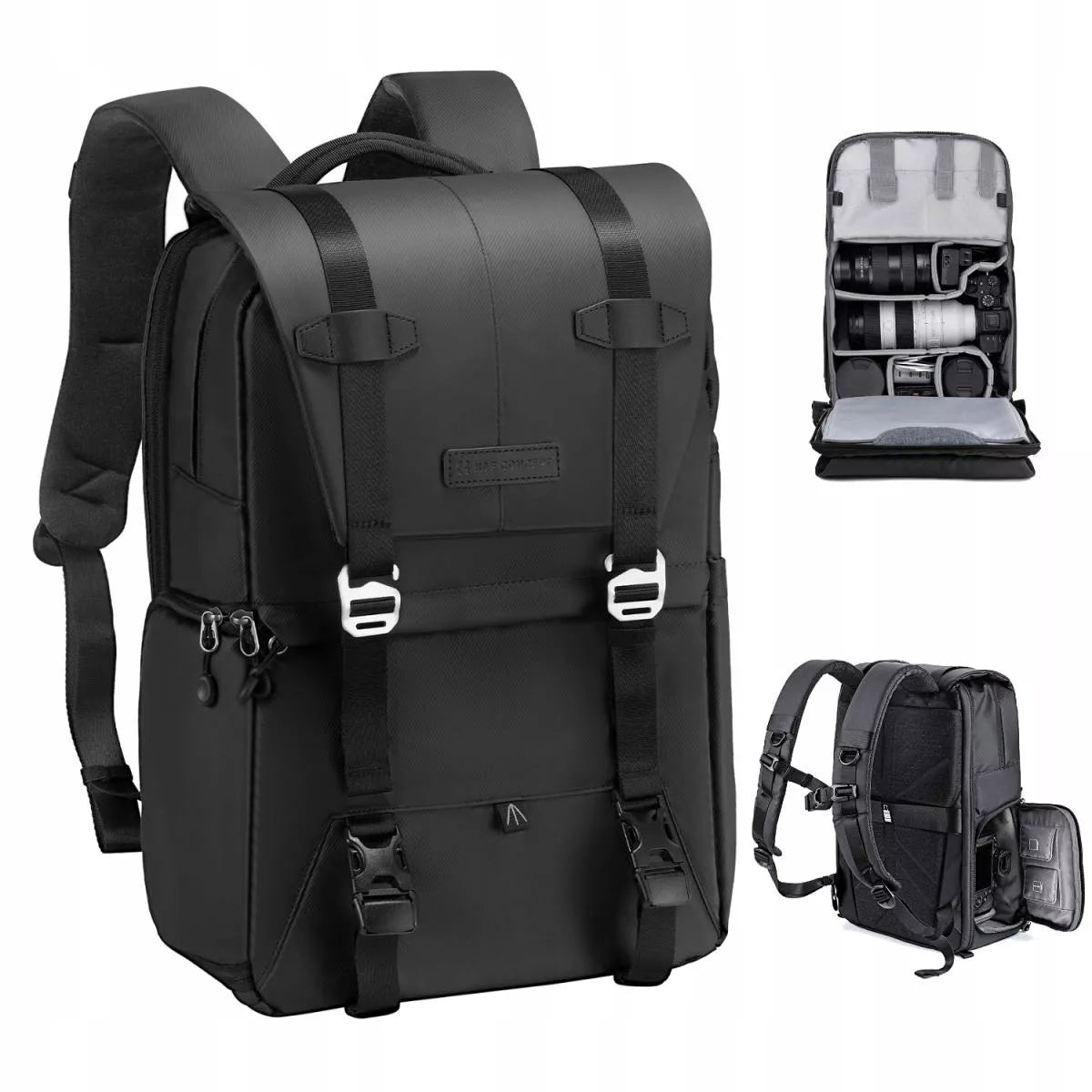 K&F Concept Beta V6 20L fotokuprinė fotoaparatui, nešiojamam kompiuteriui ir dronui, vandeniui atspari