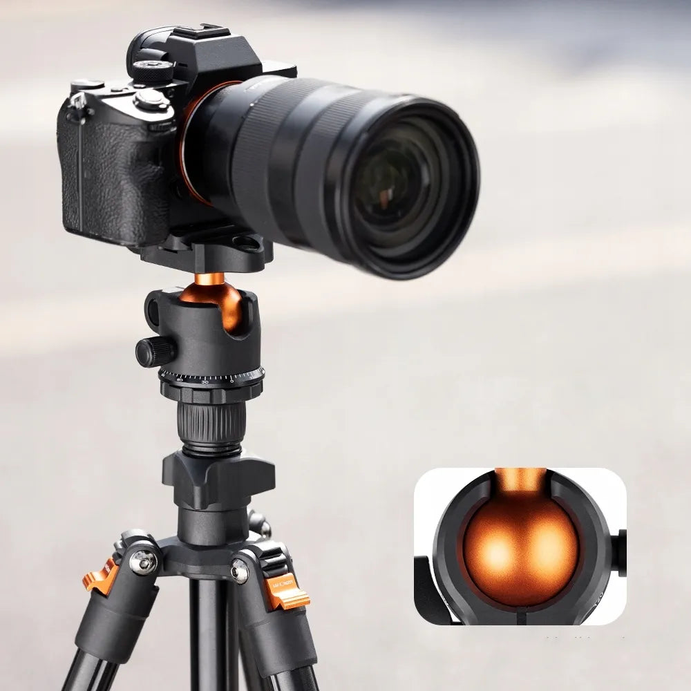 K&F Concept BI234M trikojis fotoaparatui + 3D galvutė + telefono laikiklis