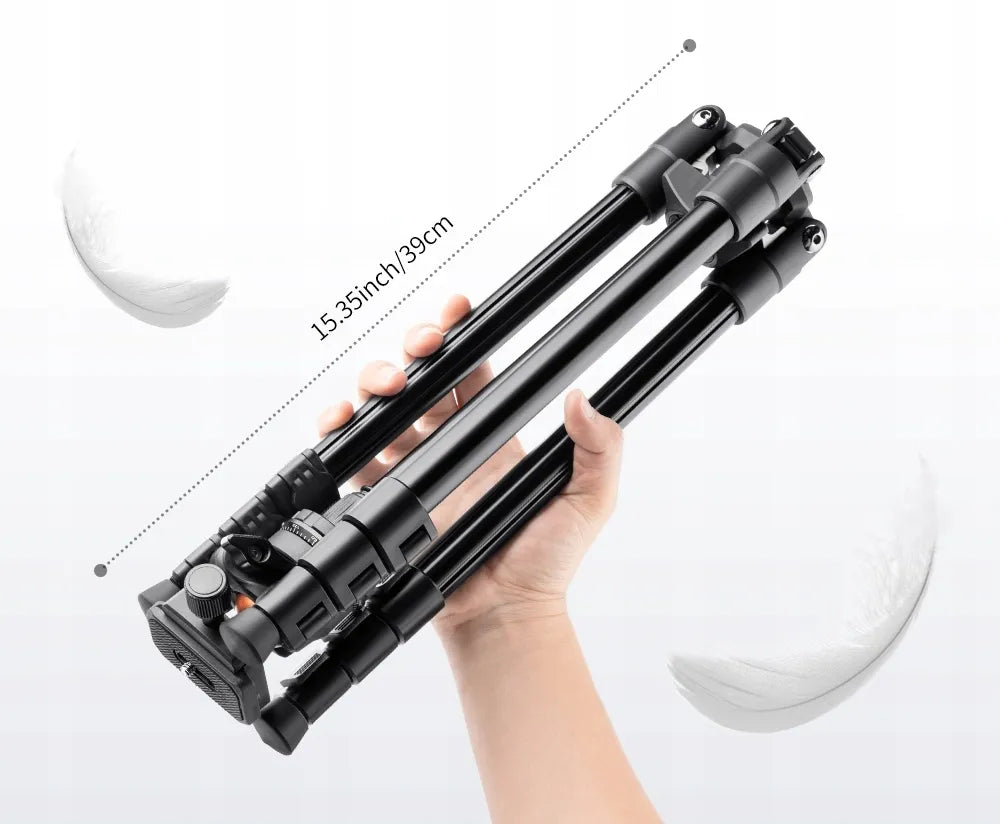 K&F Concept fotografinis trikojis su 3D galvute ir telefono laikikliu