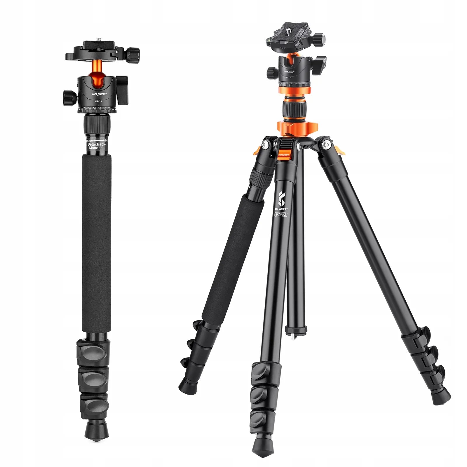 K&F Concept trikojis monopodas 177cm su K254A3 galvute