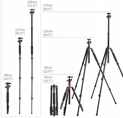 K&F Concept trikojis monopodas 177cm su K254A3 galvute