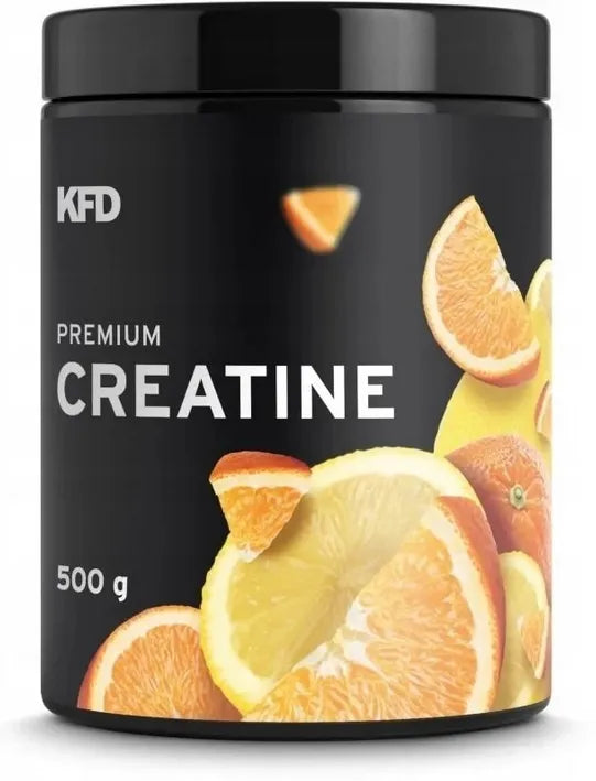 KFD kreatino monohidratas Premium Creatine, apelsinų ir citrinų skonio, 500 g