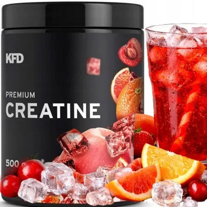 KFD kreatino monohidratas „Premium Creatine“, oranžados skonio, 500 g