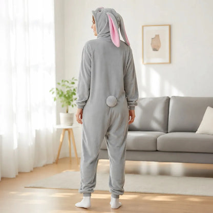 Kigurumi pižama „Szary Królik“, L dydis, 165–175 cm