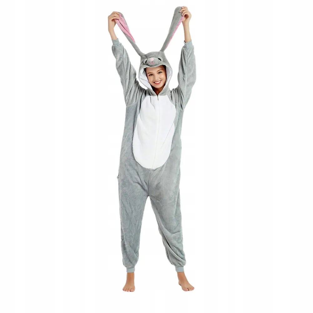 Kigurumi pižama „Szary Królik“, L dydis, 165–175 cm