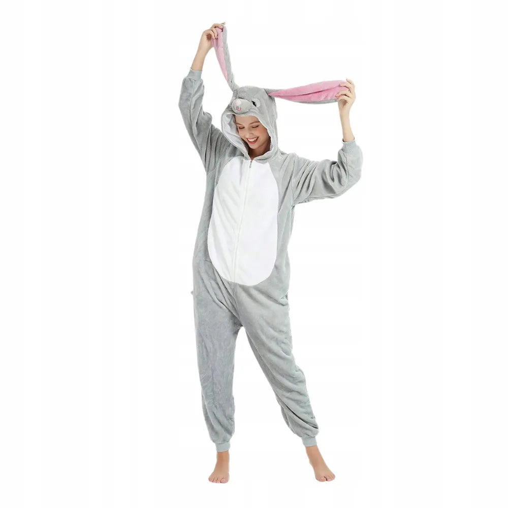 Kigurumi pižama „Szary Królik“, L dydis, 165–175 cm