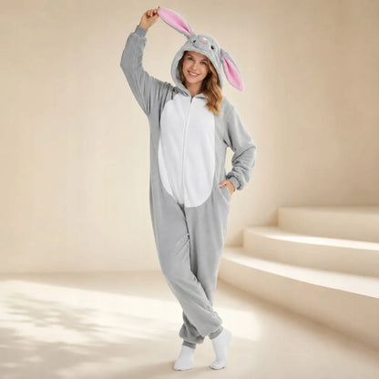 Kigurumi pižama „Szary Królik“, L dydis, 165–175 cm