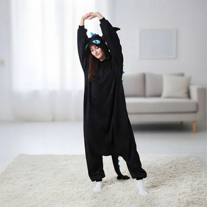 Kigurumi pižama „Szczerbatek“, mėlyna, XL, 175–185 cm