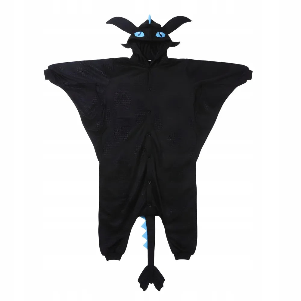 Kigurumi pižama „Szczerbatek“, mėlyna, XL, 175–185 cm