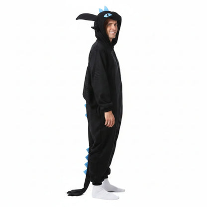 Kigurumi pižama „Szczerbatek“, mėlyna, XL, 175–185 cm