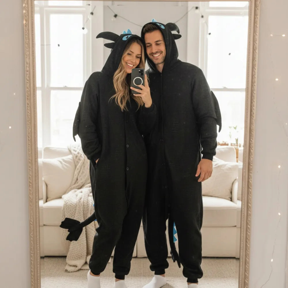 Kigurumi pižama „Szczerbatek“, mėlyna, XL, 175–185 cm