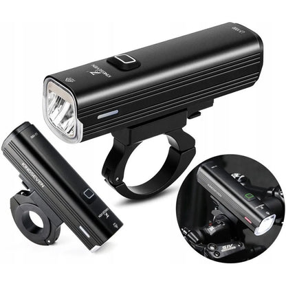 KINGSEVEN L3-1000 LED dviračio priekinis žibintas 1000lm 5 režimai 4800mAh + galinis žibintas