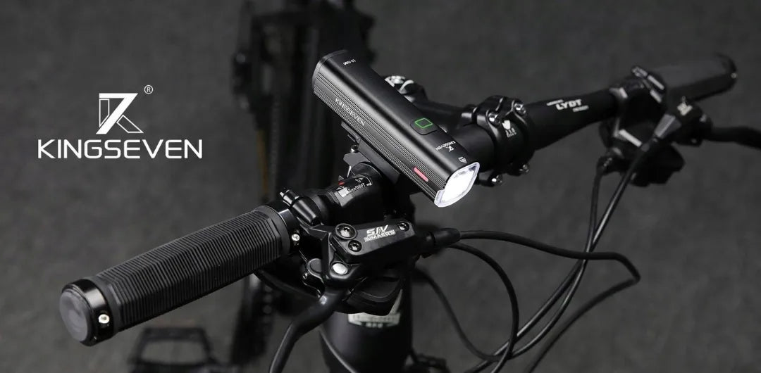 KINGSEVEN L3-1000 LED dviračio priekinis žibintas 1000lm 5 režimai 4800mAh + galinis žibintas