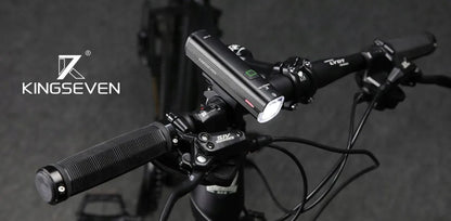 KINGSEVEN L3-1000 LED dviračio priekinis žibintas 1000lm 5 režimai 4800mAh + galinis žibintas