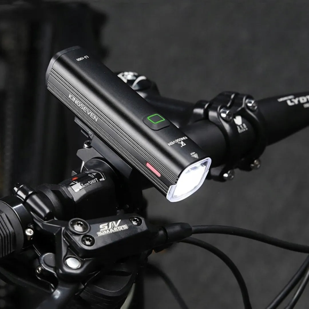 KINGSEVEN L3-1000 LED dviračio priekinis žibintas 1000lm 5 režimai 4800mAh + galinis žibintas