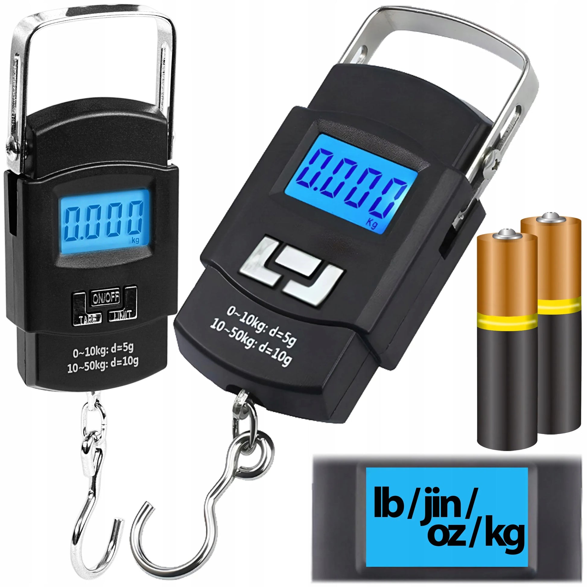 Kišeninės elektroninės bagažo svarstyklės BLOW LS102, LCD, 50kg, su baterijomis