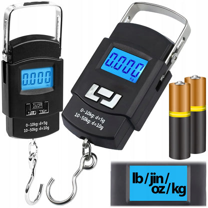 Kišeninės elektroninės bagažo svarstyklės BLOW LS102, LCD, 50kg, su baterijomis