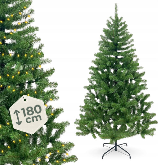 Klasikinė dirbtinė eglutė 180 cm, tanki ir elegantiška, Kalėdų dekoracija, premium klasės medelis