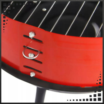 Klasikinis apvalus anglies sodo grilis 35 cm BBQ grotelės tvirtas