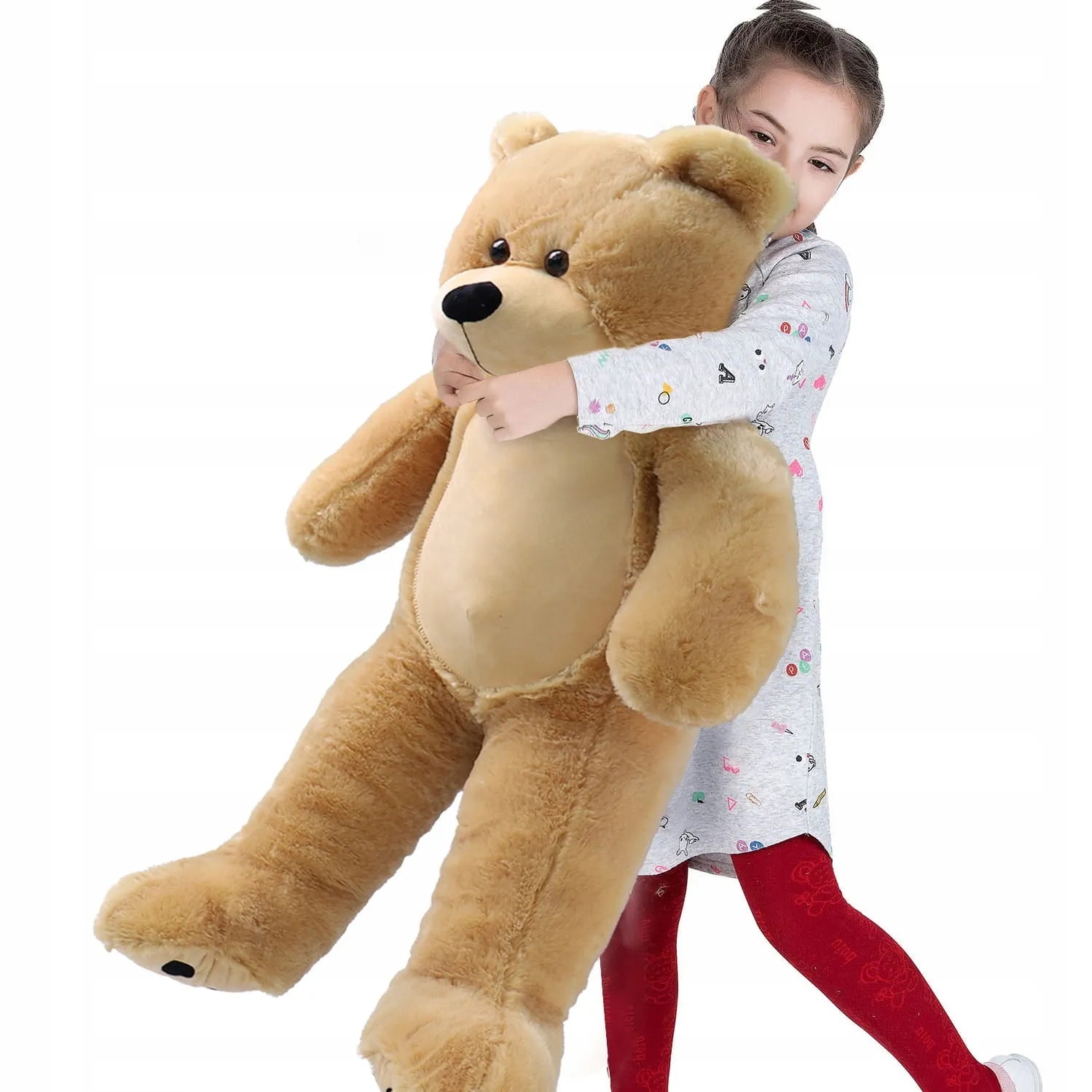 Klasikinis pliušinis meškiukas – rudas, 90 cm