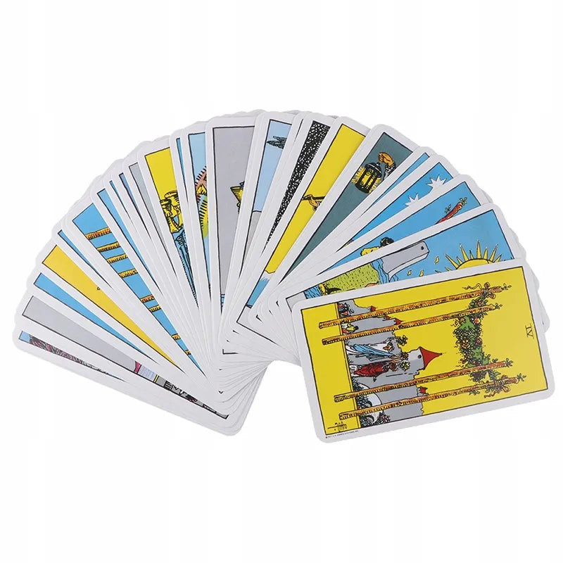 Klasikinių taro kortų rinkinys THE RIDER TAROT 78 vnt. kortų būrimas
