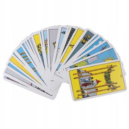 Klasikinių taro kortų rinkinys THE RIDER TAROT 78 vnt. kortų būrimas