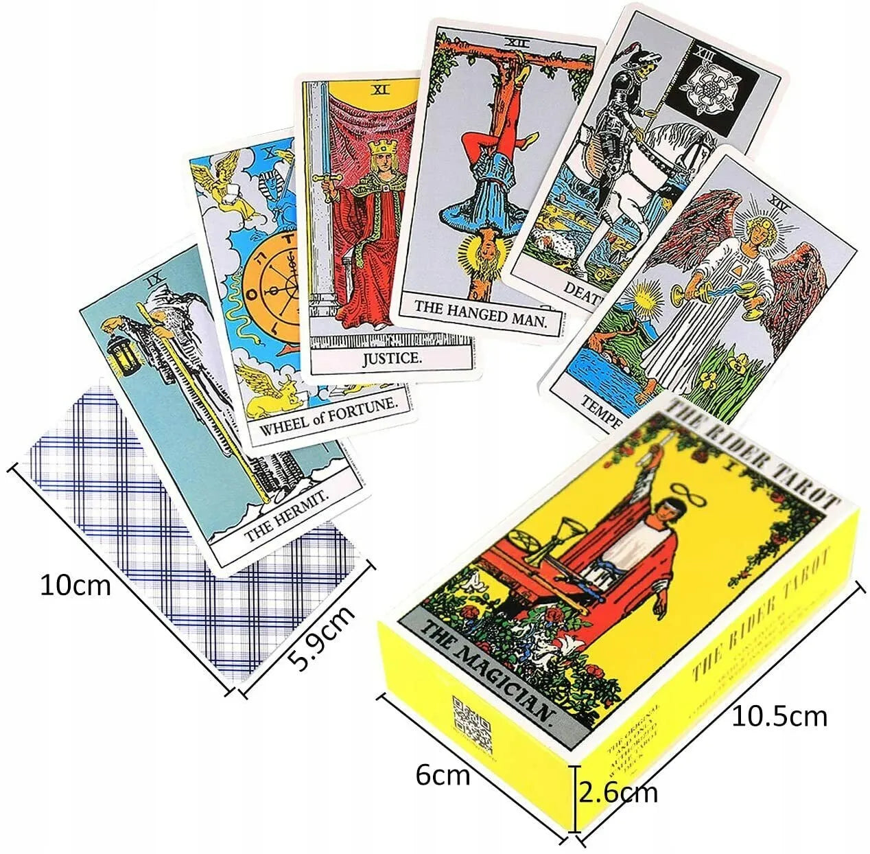 Klasikinių taro kortų rinkinys THE RIDER TAROT 78 vnt. kortų būrimas