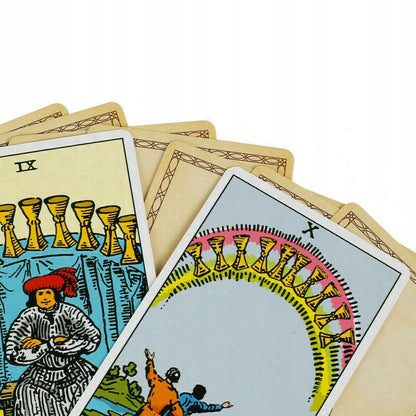 Klasikinių taro kortų rinkinys THE RIDER TAROT 78 vnt. kortų būrimas