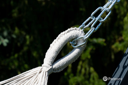 Kolumbietiškas sodo hamakas su plieniniu stovu 220kg POTENZA