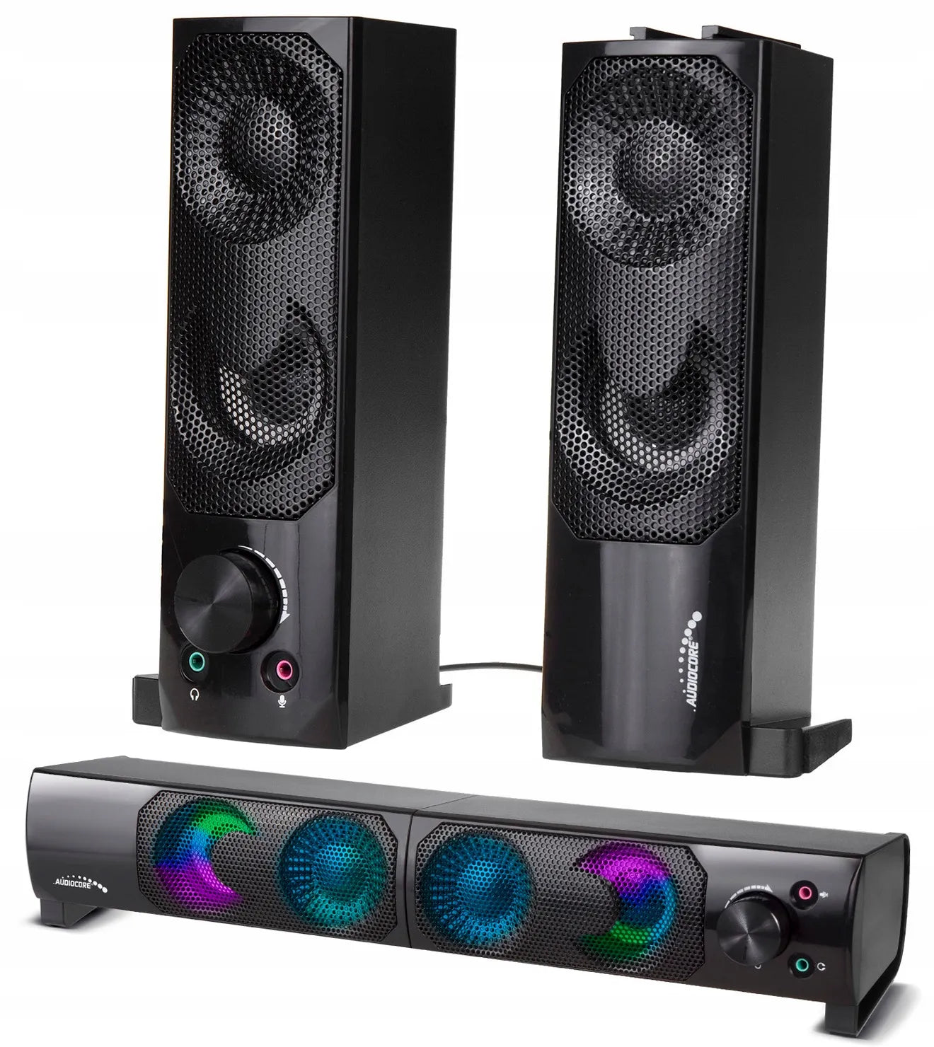 Kompiuterinės kolonėlės PC nešiojamam kompiuteriui 2-in-1