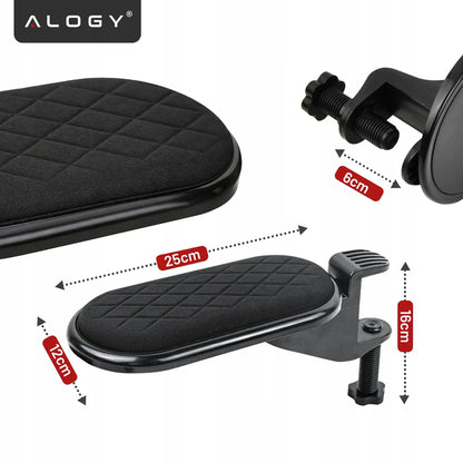 Kompiuterio alkūnės atrama Alogy ErgoElbow™ stalo prailgintuvas juoda