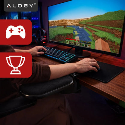 Kompiuterio alkūnės atrama Alogy ErgoElbow™ stalo prailgintuvas juoda