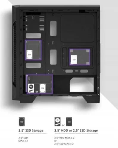 Kompiuterio korpusas Zalman / Midi Tower / juodas