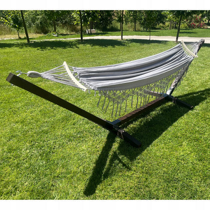 KOMPLEKTAS STOVAS + HAMAKAS 2 ASM. BOHO PILKAS nešiojamas komplektas COMFORT ZONE 200 KG