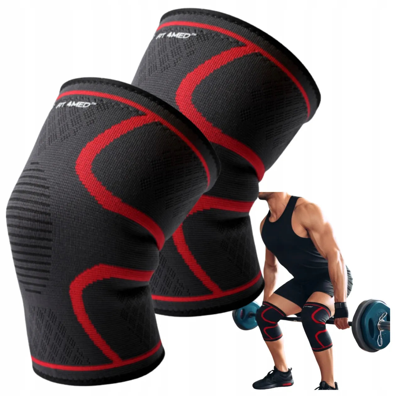 Kompresinė kelio įtvaro juosta, elastinis įtvaras MMA