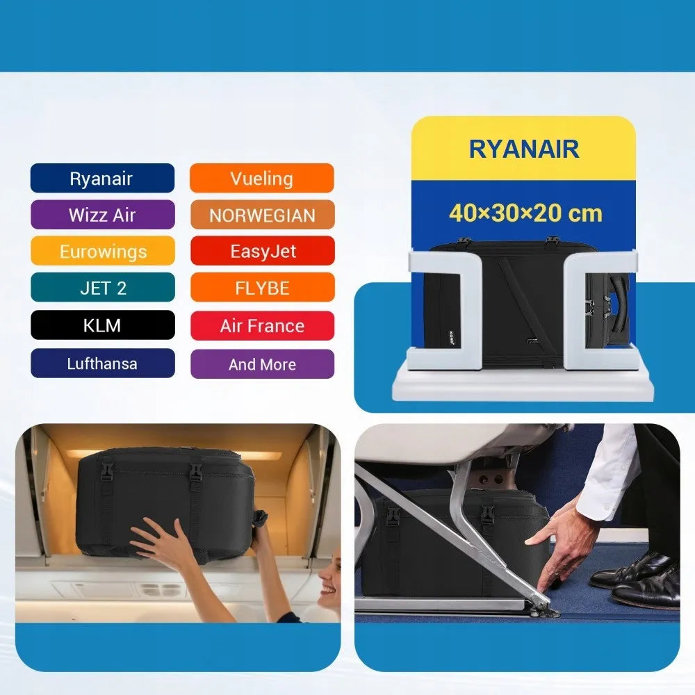 Kono kuprinė kelionei lėktuvu, rankinis bagažas 40x30x20 Ryanair WizzAir Expander