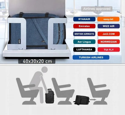 „Kono“ rožinė kelioninė kuprinė lėktuvui 40 × 30 × 20 cm „Ryanair“